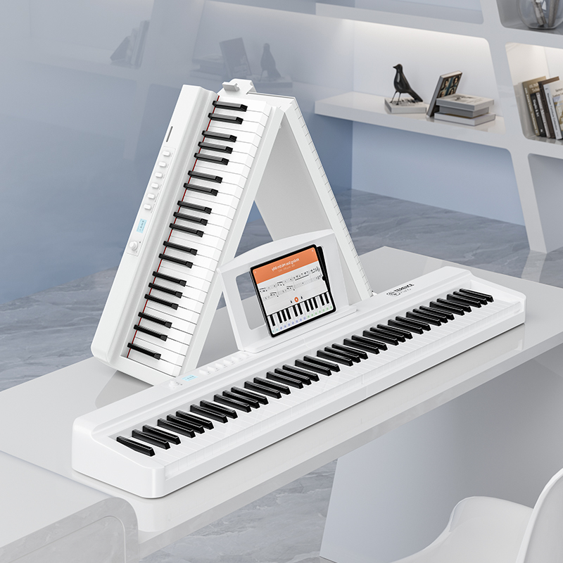 新品發布丨特倫斯TERENCE X88E折疊電鋼琴新添「時尚白」，時髦與高級感的碰撞